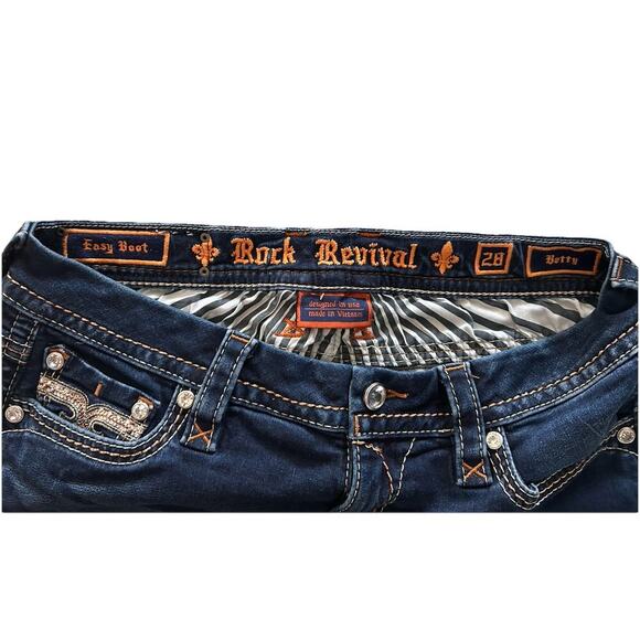 Rock Revival Women’s Dark Wash Bootcut Easy Boot Betty Jeans 28 (32x29) - Picture 2 of 11